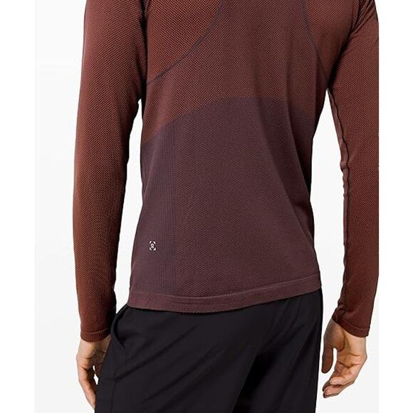 Mae Lululemon Mens Metal Vent Tech 1/2 Zip Long Sleeve Shirt Size L Sequoia - Picture 5 of 11